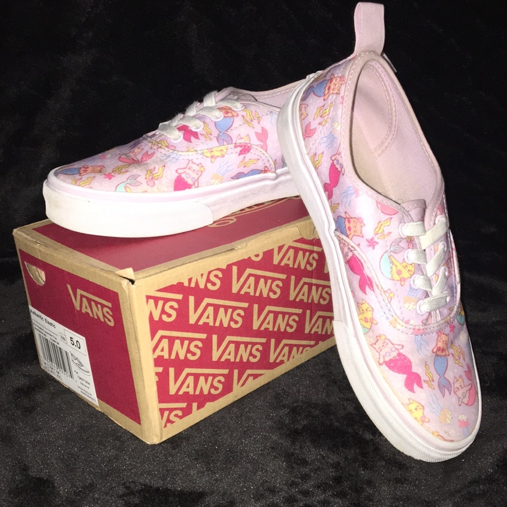 Girls size 5 Cat mermaid vans